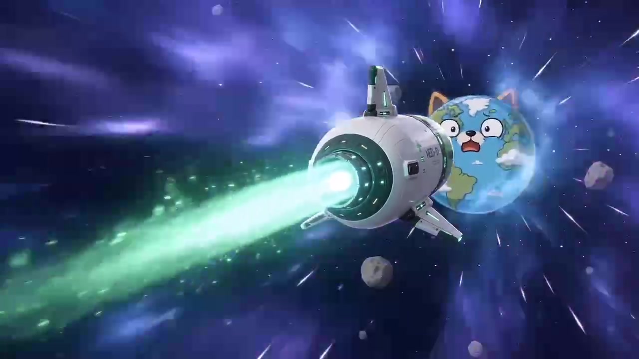 Close-up background of the invading ship